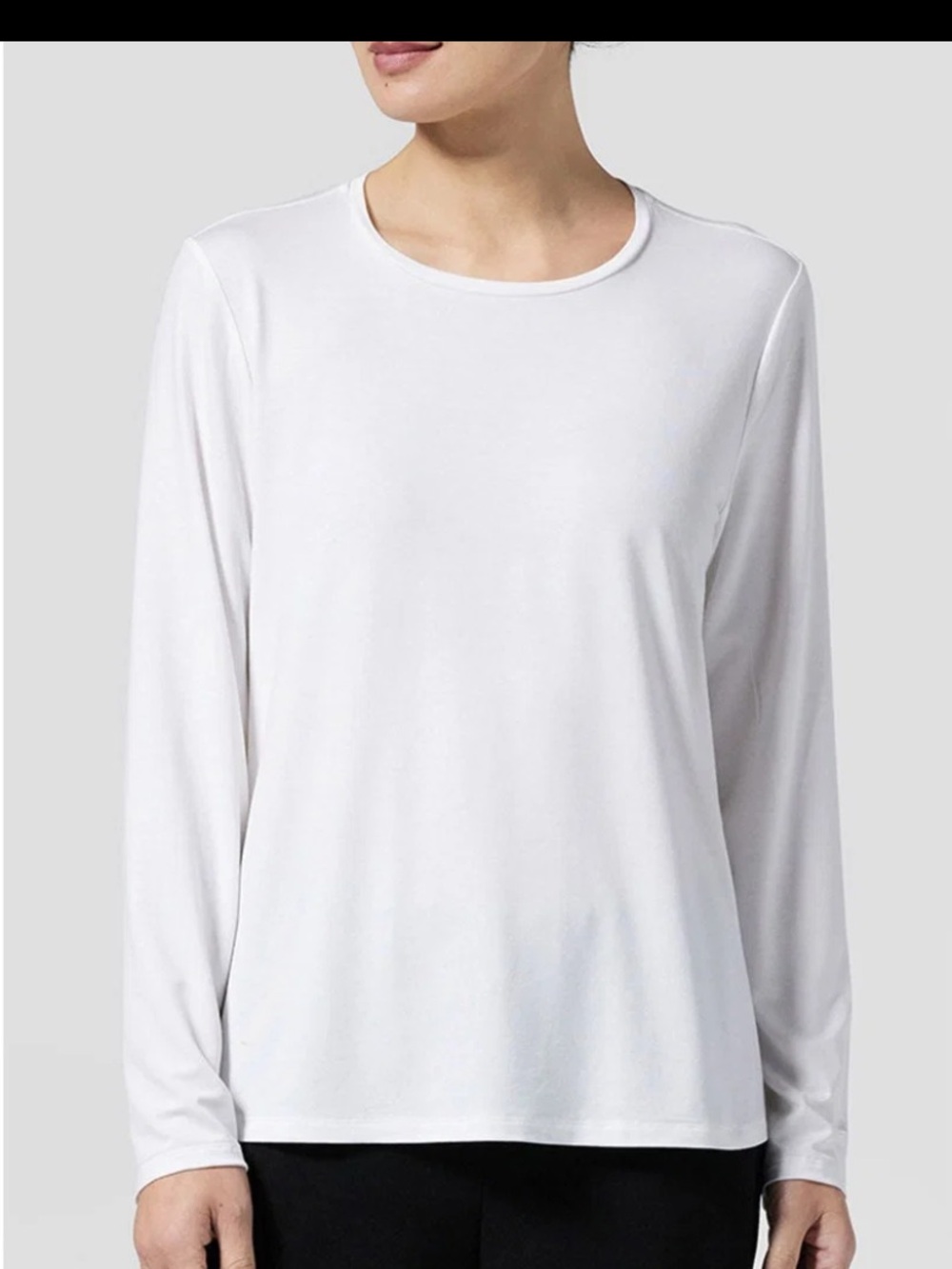 Eileen Fisher Jersey Crew Neck Top
Classic Long-Sleeve shirt White 1X